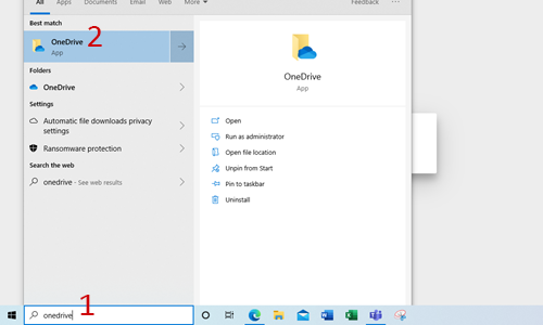 Onedrive set-up